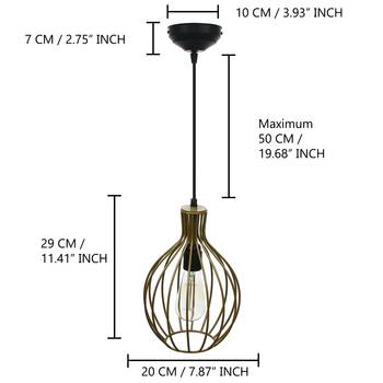 Edison Filament Golden Finish Diamond Cage Pendant Light  Ceiling Hanging Lamp for Home Living Room Offices Restaurants 5