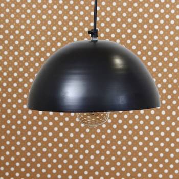 Shining Black Glossy Finish Pendant Light  10  Diameter Ceiling Hanging Lamp for Home Living Room Offices Restaurants 1