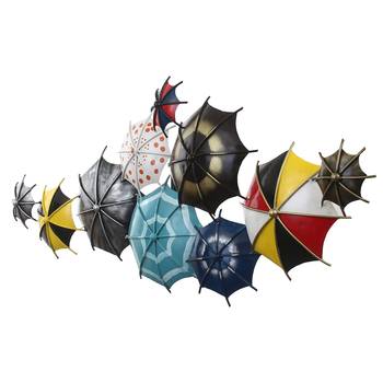 eCraftIndia Set of Colorful Handcrafted Umbrella's Iron Wall Hanging 7