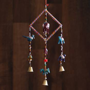eCraftIndia Handcrafted DECORative Wall Door Window Hanging Bells 1