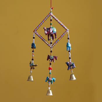 eCraftIndia Handcrafted DECORative Wall Door Window Hanging Bells 2