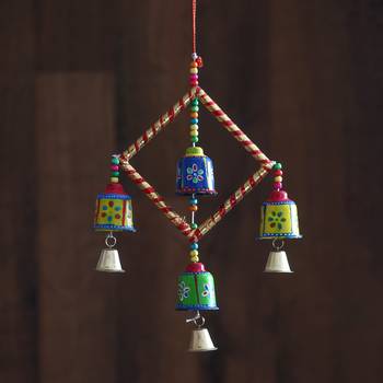 eCraftIndia Handcrafted DECORative Wall Door Window Hanging Bells 1