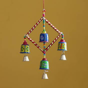 eCraftIndia Handcrafted DECORative Wall Door Window Hanging Bells 2