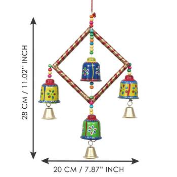 eCraftIndia Handcrafted DECORative Wall Door Window Hanging Bells 5