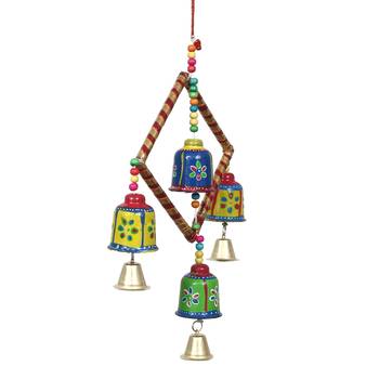 eCraftIndia Handcrafted DECORative Wall Door Window Hanging Bells 6