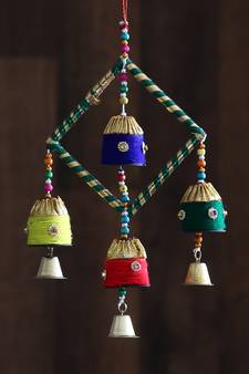 eCraftIndia Handcrafted DECORative Wall Door Window Hanging Bells