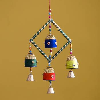 eCraftIndia Handcrafted DECORative Wall Door Window Hanging Bells 2