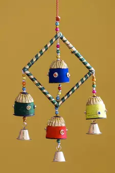 eCraftIndia Handcrafted DECORative Wall Door Window Hanging Bells