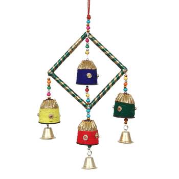 eCraftIndia Handcrafted DECORative Wall Door Window Hanging Bells 3