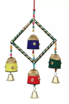 eCraftIndia Handcrafted DECORative Wall Door Window Hanging Bells