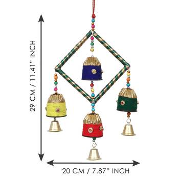 eCraftIndia Handcrafted DECORative Wall Door Window Hanging Bells 5