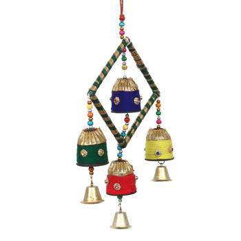 eCraftIndia Handcrafted DECORative Wall Door Window Hanging Bells 6
