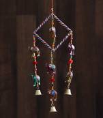 eCraftIndia Handcrafted DECORative Elephant Wall Door Window Hanging Bells