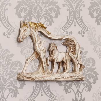 eCraftIndia DECORative Walking Horses Polyresin Wall Hanging Showpiece 1