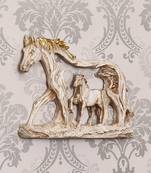 eCraftIndia DECORative Walking Horses Polyresin Wall Hanging Showpiece