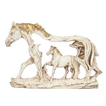 eCraftIndia DECORative Walking Horses Polyresin Wall Hanging Showpiece 2