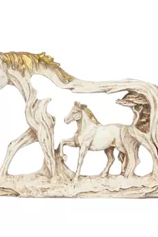 eCraftIndia DECORative Walking Horses Polyresin Wall Hanging Showpiece