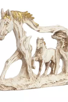 eCraftIndia DECORative Walking Horses Polyresin Wall Hanging Showpiece