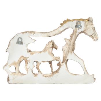 eCraftIndia DECORative Walking Horses Polyresin Wall Hanging Showpiece 7