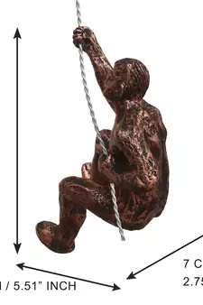 eCraftIndia Man Trying to Climb DECORative Wall Hanging Figurine