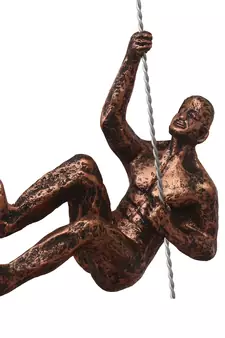 eCraftIndia Man Trying to Climb DECORative Wall Hanging Figurine