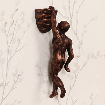 eCraftIndia Man Doing Mountain Climbing DECORative Wall Hanging Figurine 1