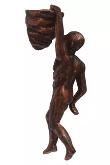 eCraftIndia Man Doing Mountain Climbing DECORative Wall Hanging Figurine