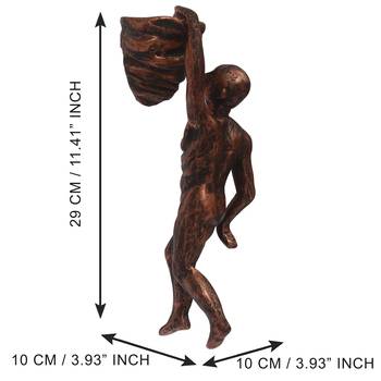 eCraftIndia Man Doing Mountain Climbing DECORative Wall Hanging Figurine 4