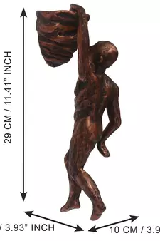 eCraftIndia Man Doing Mountain Climbing DECORative Wall Hanging Figurine