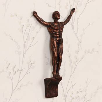 eCraftIndia Standing Man with Open Arms DECORative Wall Hanging Figurine 1