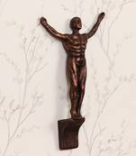 eCraftIndia Standing Man with Open Arms DECORative Wall Hanging Figurine