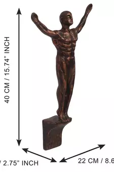 eCraftIndia Standing Man with Open Arms DECORative Wall Hanging Figurine