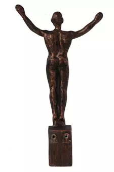 eCraftIndia Standing Man with Open Arms DECORative Wall Hanging Figurine