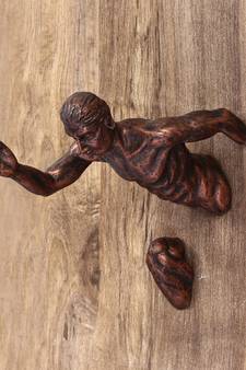 eCraftIndia Man in Running Position DECORative Wall Hanging Figurine