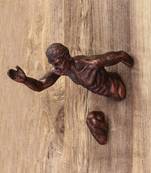 eCraftIndia Man in Running Position DECORative Wall Hanging Figurine