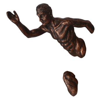 eCraftIndia Man in Running Position DECORative Wall Hanging Figurine 2