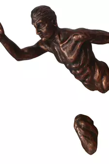 eCraftIndia Man in Running Position DECORative Wall Hanging Figurine