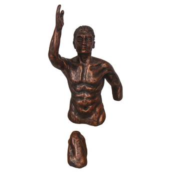 eCraftIndia Man in Running Position DECORative Wall Hanging Figurine 6