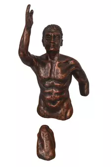 eCraftIndia Man in Running Position DECORative Wall Hanging Figurine
