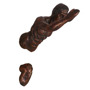 eCraftIndia Man in Running Position DECORative Wall Hanging Figurine 7
