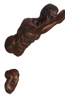 eCraftIndia Man in Running Position DECORative Wall Hanging Figurine