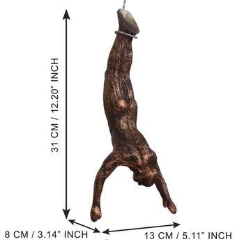 eCraftIndia Man in Hanging Position DECORative Wall Hanging Figurine 3