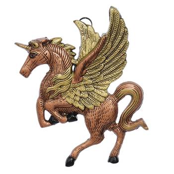 eCraftIndia DECORative Flying Horse Metal Wall Hanging Showpiece 2