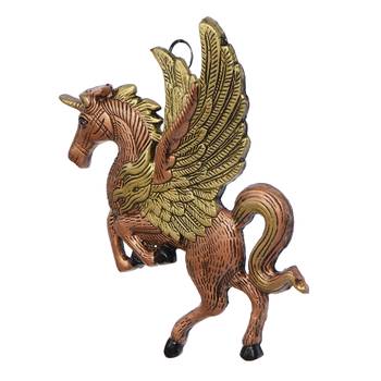 eCraftIndia DECORative Flying Horse Metal Wall Hanging Showpiece 5