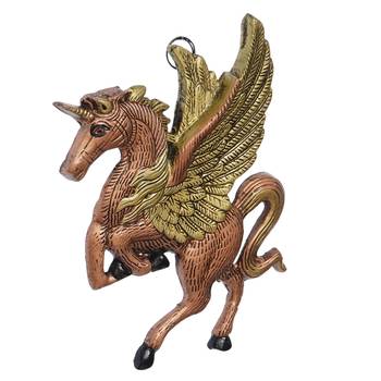 eCraftIndia DECORative Flying Horse Metal Wall Hanging Showpiece 6