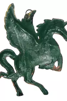 eCraftIndia DECORative Flying Horse Metal Wall Hanging Showpiece