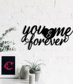 eCraftIndia  You & Me Forever  Love Theme Black Engineered Wood Wall Art Cutout  Ready to Hang Home DECOR