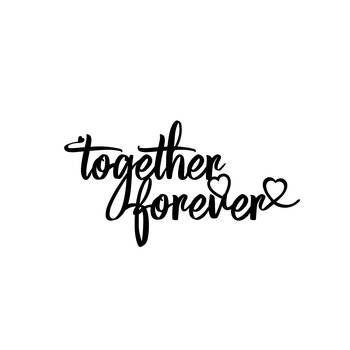 eCraftIndia  Together Forever  Love Theme Black Engineered Wood Wall Art Cutout  Ready to Hang Home DECOR 4