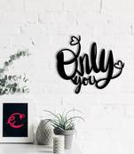 eCraftIndia  Only You  Love Theme Black Engineered Wood Wall Art Cutout  Ready to Hang Home DECOR