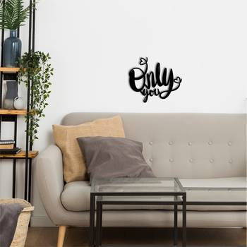 eCraftIndia  Only You  Love Theme Black Engineered Wood Wall Art Cutout  Ready to Hang Home DECOR 2